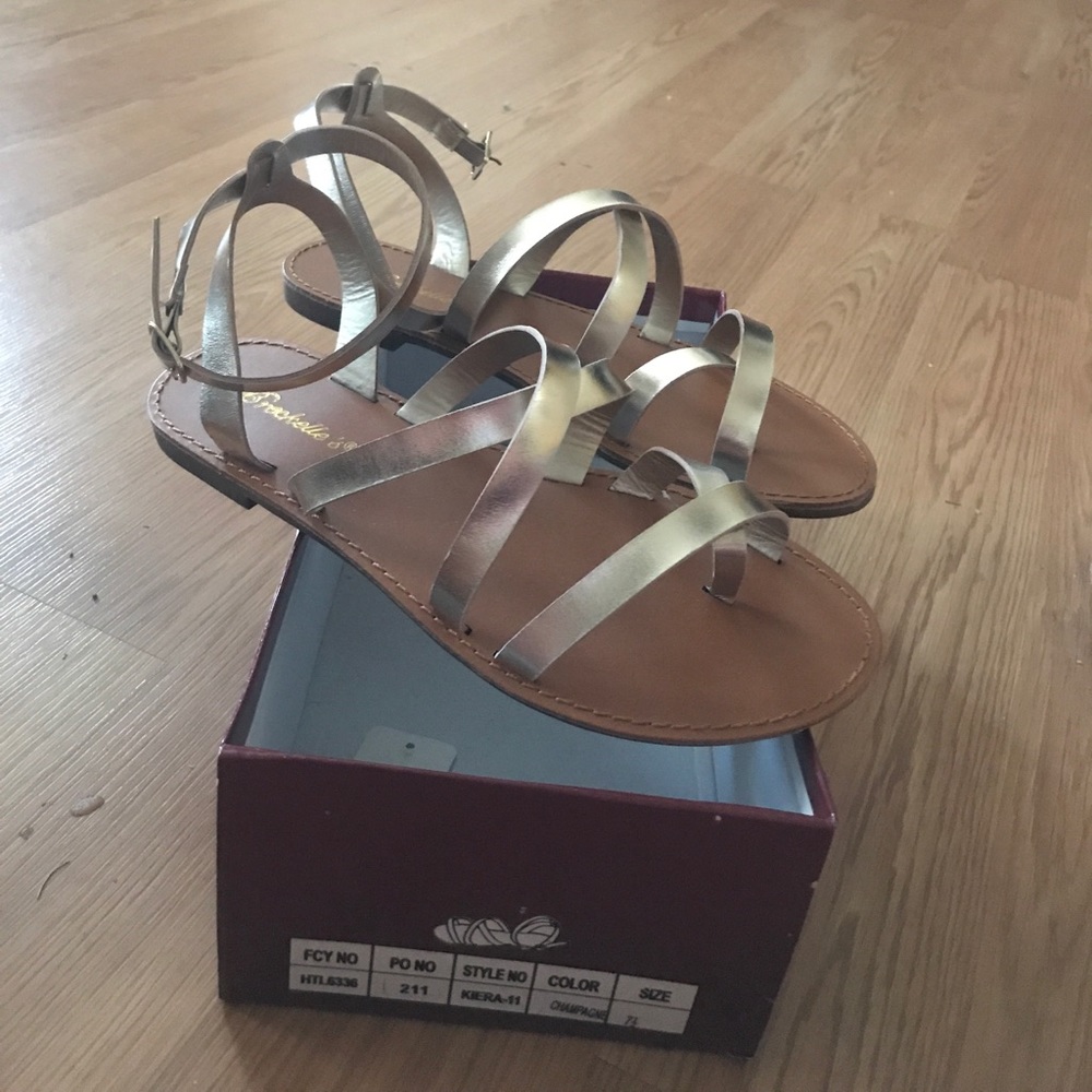 Rose gold sandals